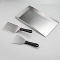 Stainless Steel BBQ Frying Pan Plancha Griddle Plate Insert Plates Replacement for Outdoor Grill Stove Cooking