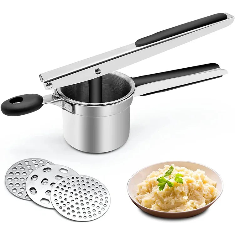 Dishwater Safe Kitchen Tool Fruit Squeezer Potato Ricer Stainless Steel Ricer Kitchen Tool With 3 Discs