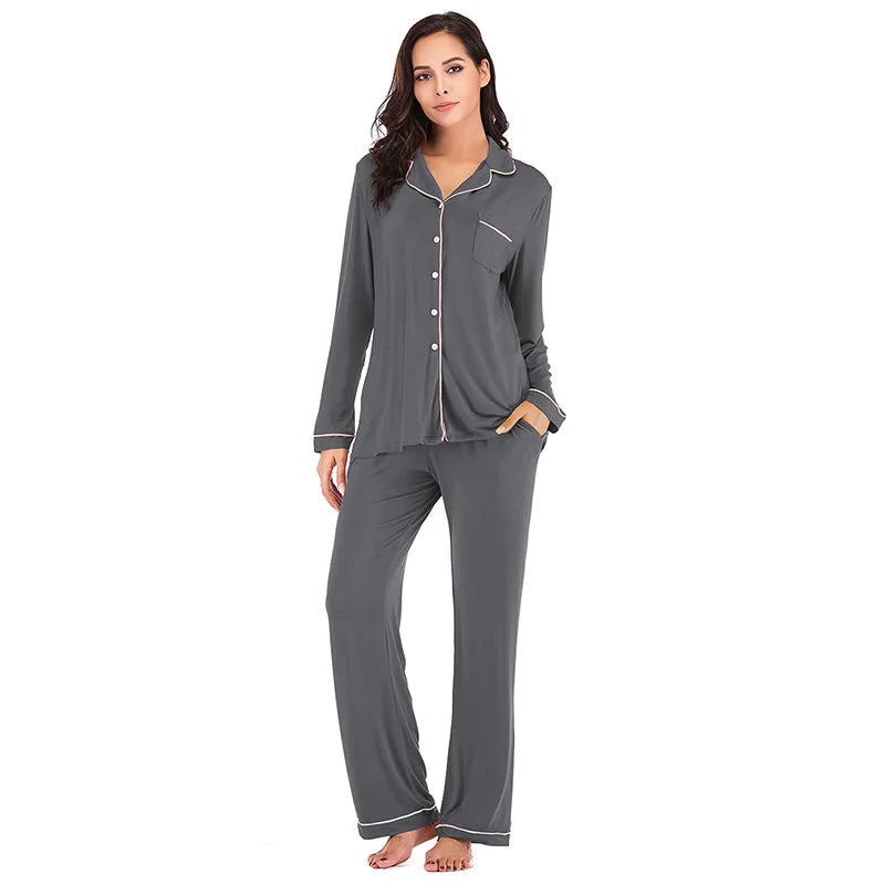 Custom Daily 2 Pieces Cotton Pajamas Soft Cozy Pajamas for Women Set