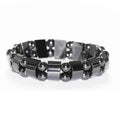 Black Magnetic Hematite Bead Bracelet Healthy Natural Stone Bracelet for Men and Women Religious Style Wedding Bangle