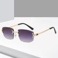 2024 New Fashion Wholesale Gradient Glasses Rimless Sunglasses UV400 Sunglasses Small Frame Fashion Shades Eyeglasses