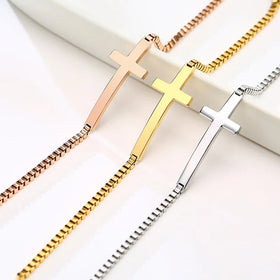 Jewelry Gold Plating Adjustable Cross Charm Bracelet for Jewelry Making Silver Color Box Chain Bracelet