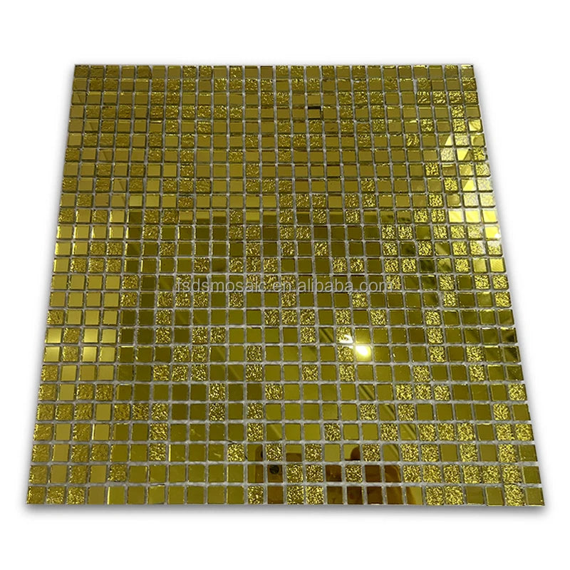 Mirror Glass Mosaic Golden Color Diamond Luxury Style Mosaic Wall Tile  for Project
