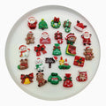 Cute Mini Cartoon Santa Christmas Tree Snowflake Snowman Resin Cabochons for DIY Slime Charm Chrsmtas Decoration Supplies