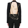 TWOTWINSTYLE Blazer Coats Female Sexy Backless Chain Blazer for Women Notched Collar Long Sleeve Casual