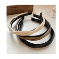 Elegant Women Ladies Hair Accessories PU Leather Headbands Cross Twists Hair Bands Young Girls Headdress Wholesale