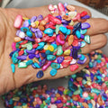 Diy Wholesale Natural Quartz Polished Colored Shell Gravel Chips Tumbled Stones for Sale