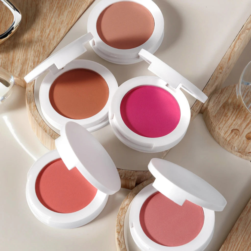 Wholesale Cruelty-Free Vegan Waterproof Pressed Blush Professional High Pigment Mineral Private Label Makeup Blush Powder