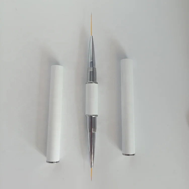 Professional Tool French Liner Thinnest Custom Logo White Dual Nail Liner Brush