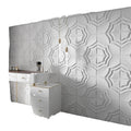 UDK 3D 50*50CM PVC Walls Panels Waterproof Matte White Wall Panel Board for Interior Wall Sofa Background Decoration