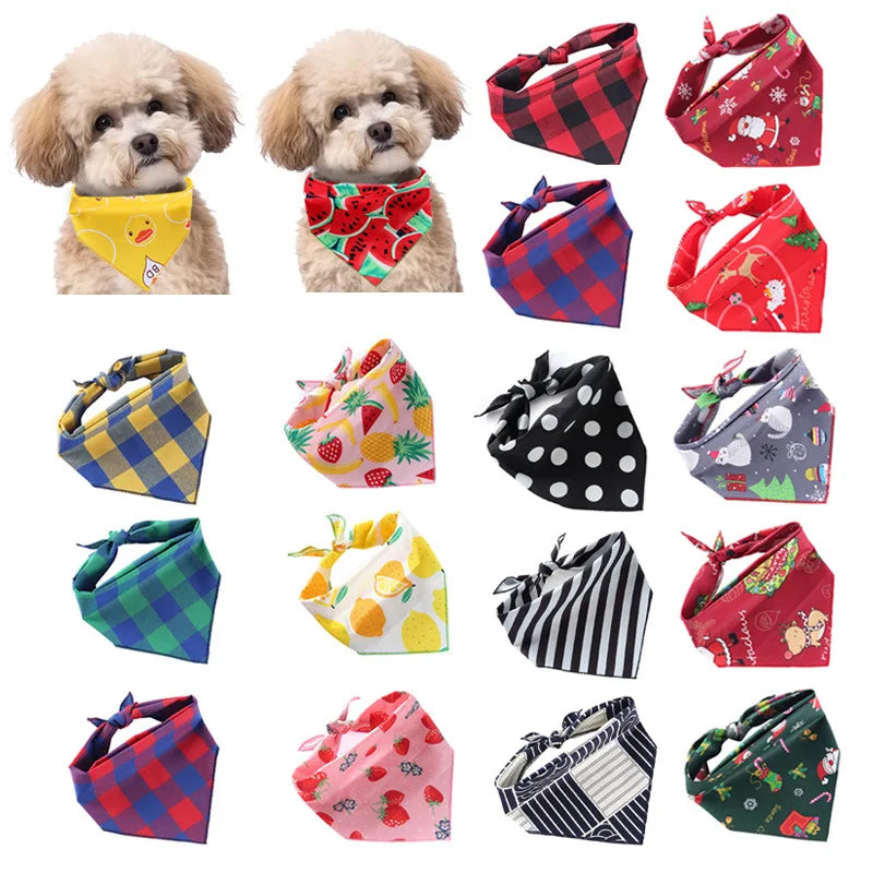 Pet Dog Print Apparel Collar Bandana Saliva Custom Towel