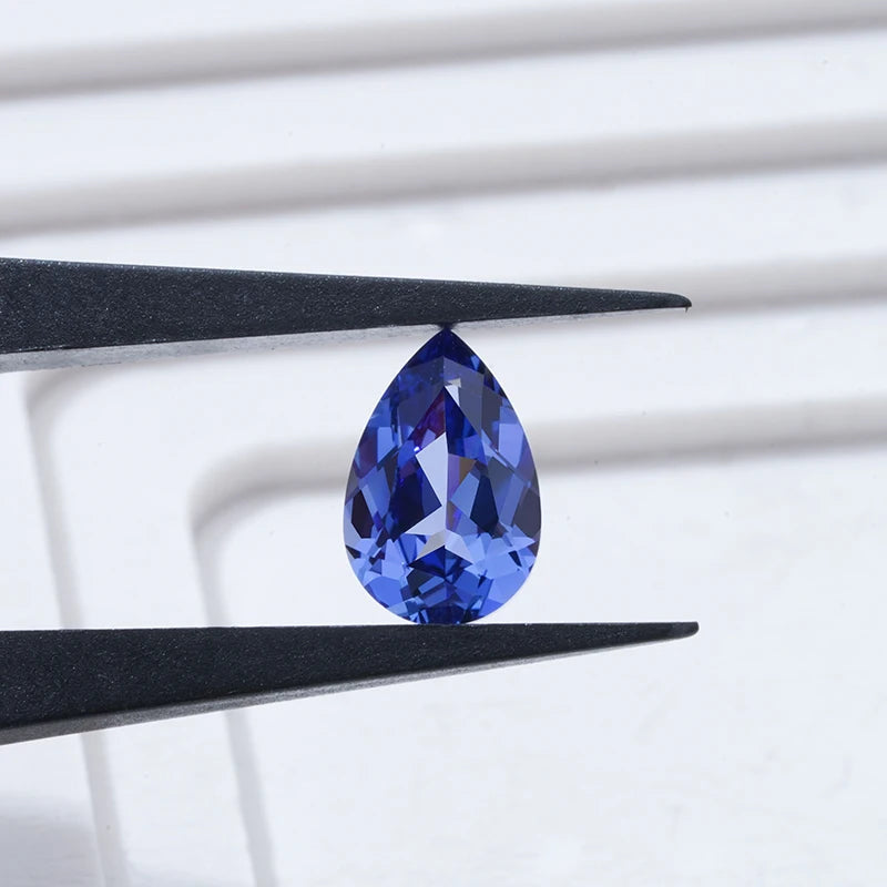 Starsgem Pulled Czochralski Process Lab Grown Royal Blue Sapphire Cushion Oval Pear Shape Sapphire for Jewelry