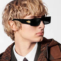 Luxury Vintage Marble Pattern Small Square Frame Sunglasses Men Blue PC UV400 10 Colors Custom Logo