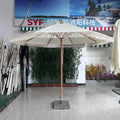 Premium Modern Boho Sun Parasol Beach Umbrella White Fringe Tassels UV Protection Waterproof for Outdoor Furniture Gym Hotel Use