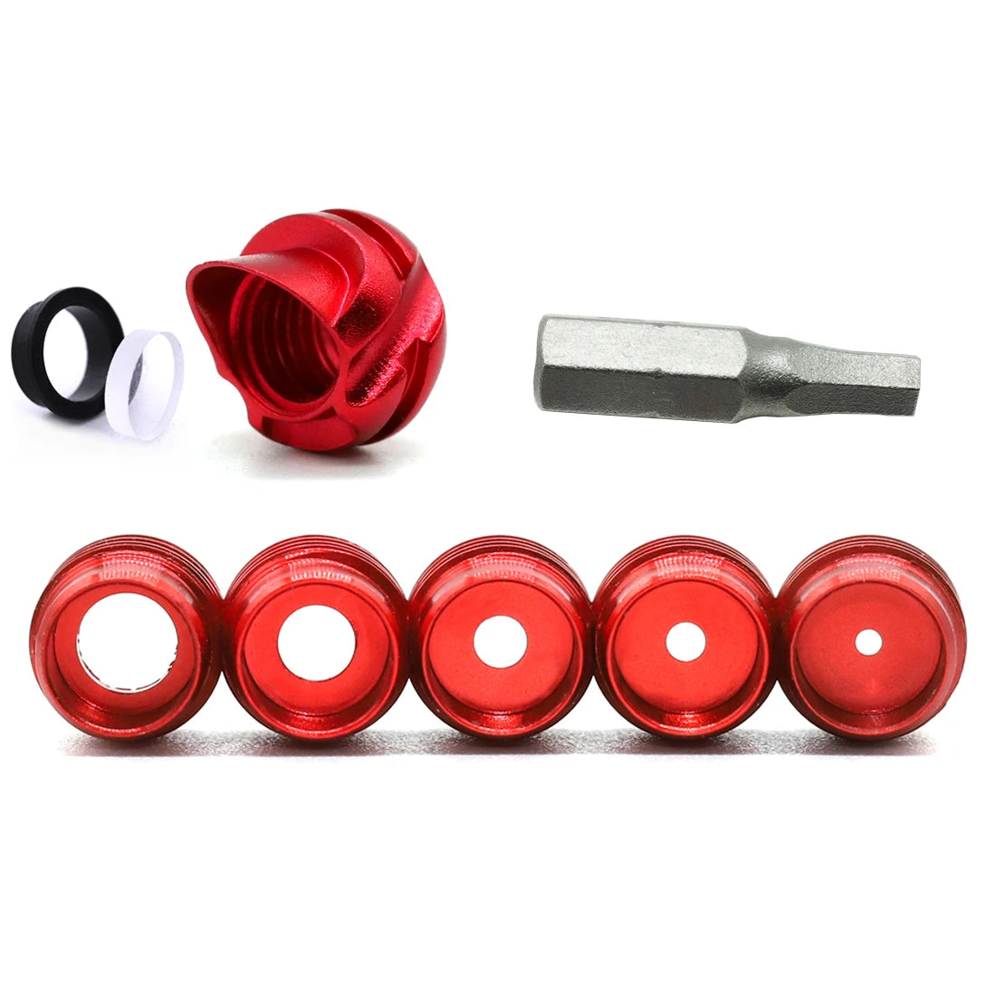 45 /37 Degree Compound Bow Peep Sight Hooded Housing 5Inner Core Kit Wrench for Shooting Training Archery Accessories