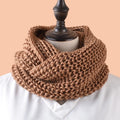 Factory Wholesale Winter Fashion Neckerchief Solid Knitted Warm Infinity Scarf with Circle Loop for Women and Men