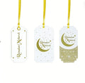 631138 Gift Tag Paper Card Gold Tag Festival Celebration Eid Mubarak Ramadan Eid Decoration Party Supplies 7.2x3.7cm Party Maker