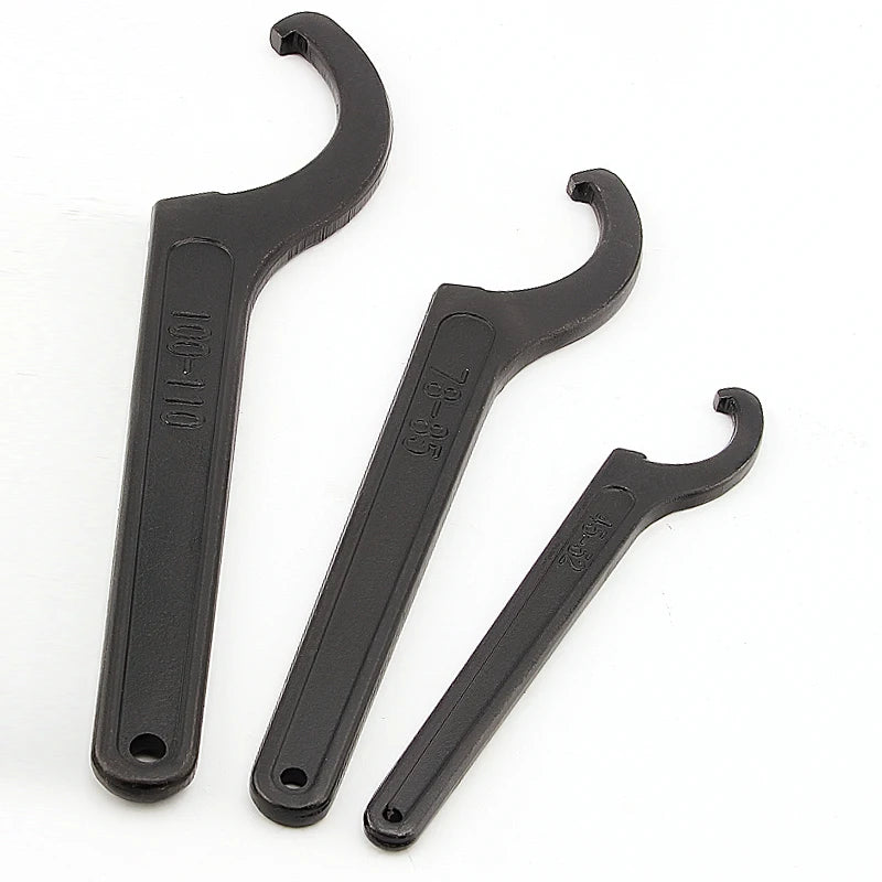 Nut Hook Spanner Mill Holder Half Moon Wrench Various Sizes 22-26 34-36 38-42 45-52 55-62 85-105 90-95 165-170 Carbon Steel