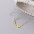 Delicate 925 Sterling Silver Chain 18K Gold Plated Letter Pendant Trendy Mama Necklace for Parties Weddings Featuring Zircon
