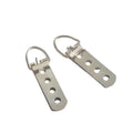 TS K005 Silver D Ring with 4 Holes Good Quality Steel Hardware Fitting for Photo Framing Hardware Frame Hanger