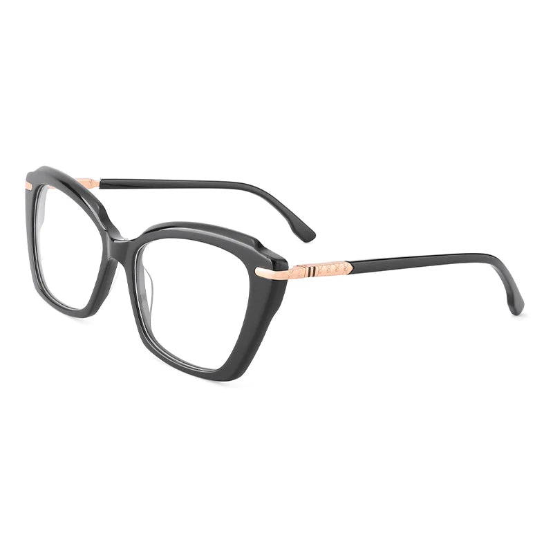YC 2024 Fashion Vintage Woman Metal Alloy Glasses Acetate Optical Eyeglasses Frames Eyewear