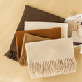 Factory Custom 2023 Fashionable Autumn Winter New Solid Color Polyester Long Women's Warm Imitation Cashmere Scarf Shawl