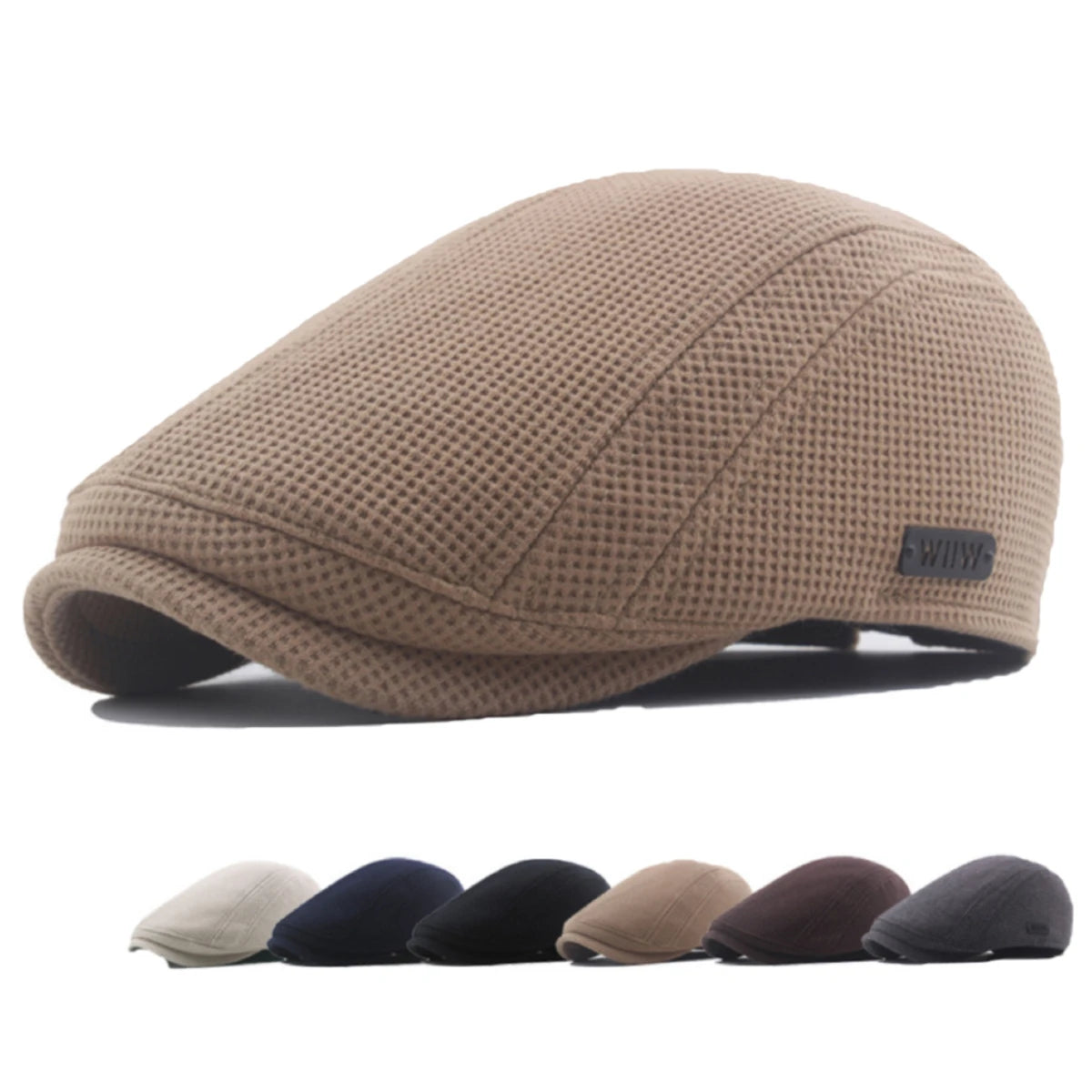 Wholesale Spring Autumn Winter Warm Knnited Cap Beret  Flat Top Ivy Hat for Men