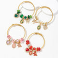 Glass Bead Crystal Adjustable Gold Stainless Steel Expandable Cable Wire Bangle Mary Jesus Heart Butterfly Charm Bangle Bracelet