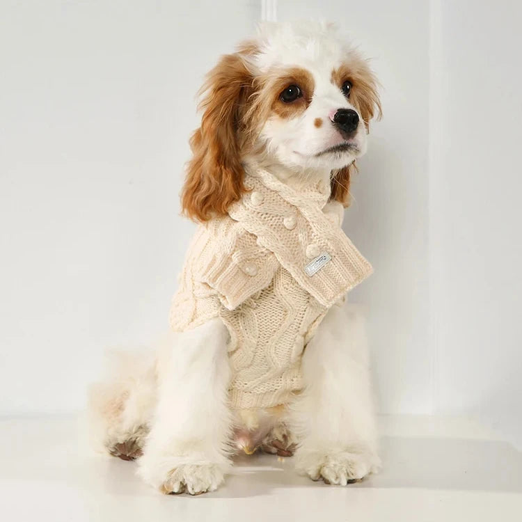 UFBemo Warm Big Small Custom Pet Outfit Winter Dog Outfit Pet Knitted Jumper Outfit Clothes Dog Sweater Pet Clothes