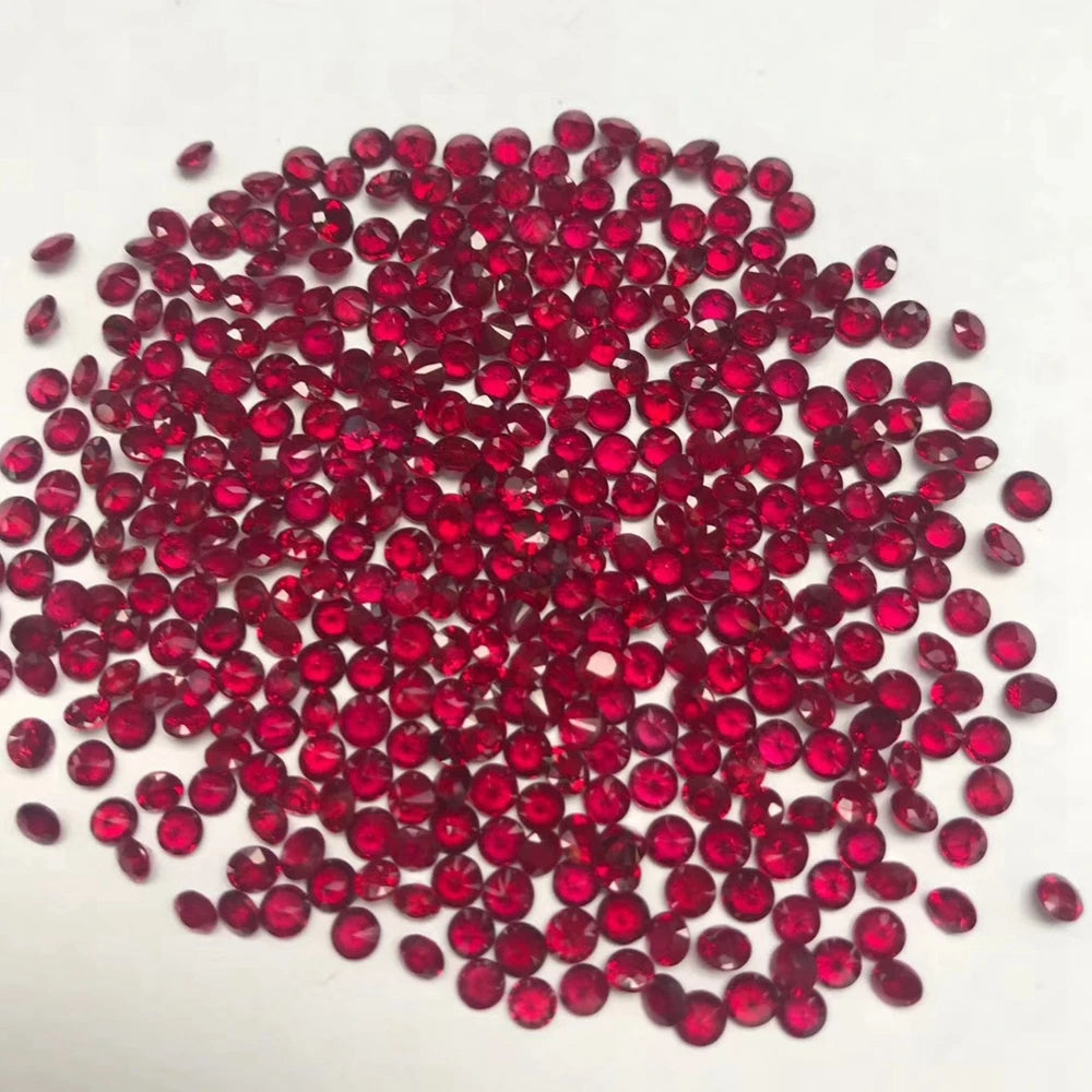 Small Size  Round Cut 0.8-3mm 100% Natural Red Africa Ruby Pink and Blue Sapphire Loose Gemstone Per Carat Price