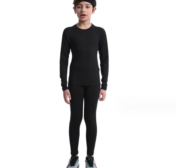 Kids Seamless Sports Wears Children Basketball Suit Sports Gym Fitness Sets Wear Clothing Athletic Compression Tights