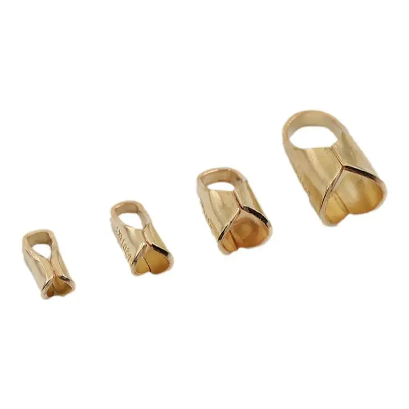 Excellent Quality Jewelry Findings 14k Gold Filled Connector Clasp End Caps for Diy Rope Jewelry Making