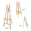 SINOART 162cm Lyre Easel Stand in Stock Bamboo Chevalet Peinture Natural Color Caballete Pintura