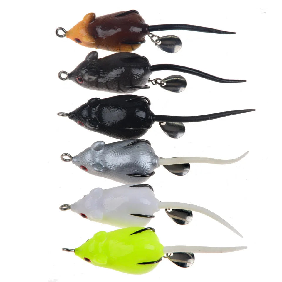 New Arrivals 55mm 10.5g Freshwater Topwater Soft Lures Fishing Lure Floating Mouse Fishing Lure