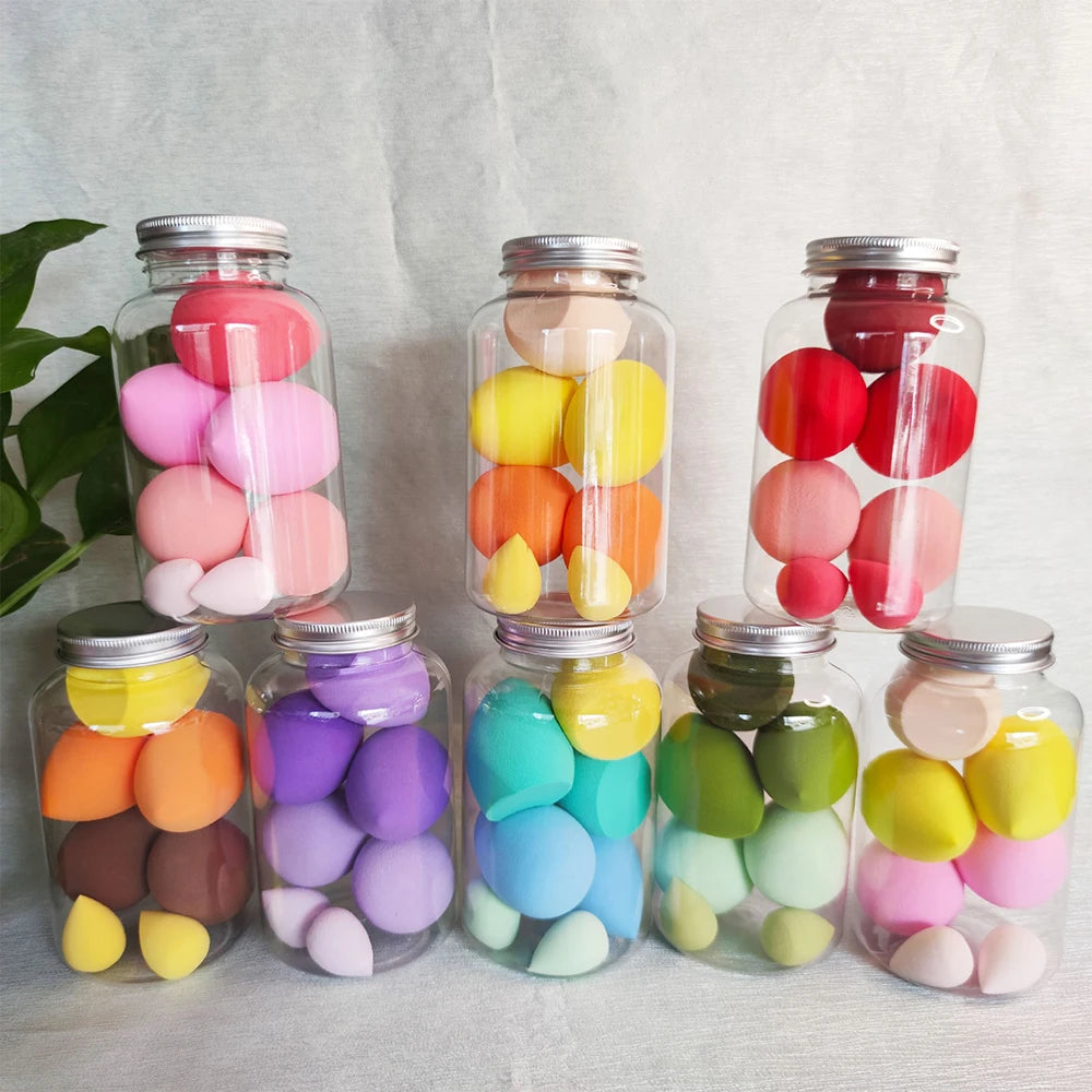 Wet and Dry Soft Gourd Water Drop Type Mini Sponge Makeup Puff Beauty Makeup Egg Makeup Sponge With Bottle