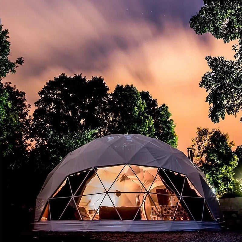 Factory Price Hotel Outdoor Glamping Geodesic Dome Tent 6M