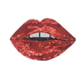 Shiny Iron on Sequin Embroidery Big Size Sexy Red Mouth Patch