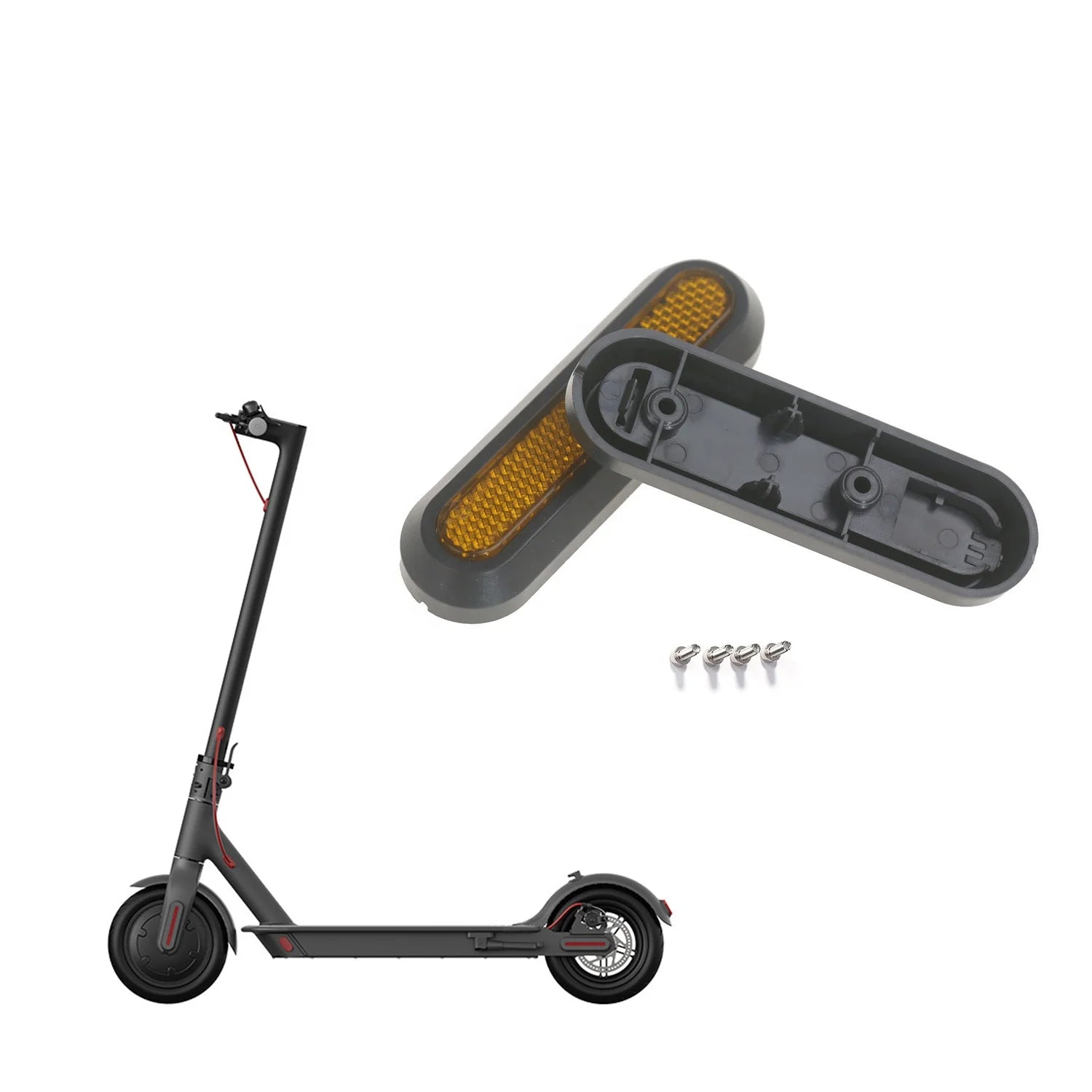 Xiaomi Pro2 1S Electric Scooter Accessories Yellow Reflective Strip Decorative Cover with Screws