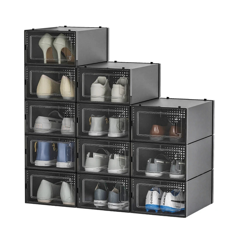 OEM Waterproof Storage Boxes Stackable Cardboard Boxes Foldable Shoe Boxes