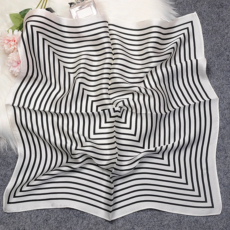 New Fashion Design 100% Mulberry Silk 12momme Silk Square Scarf 53*53cm Head Scarf for Women Silk Luxury