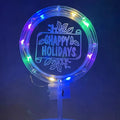 New Arrival LED Merry Christmas Acrylic Cake Topper Christmas and New Year Cake Decorating Supplies for Parties
