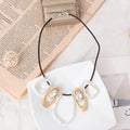 TongLing Necklace Hot Sale Fashion Geometric Choker Irregular Metal Chunky Geometric Multi-layer Accessories Jewelry