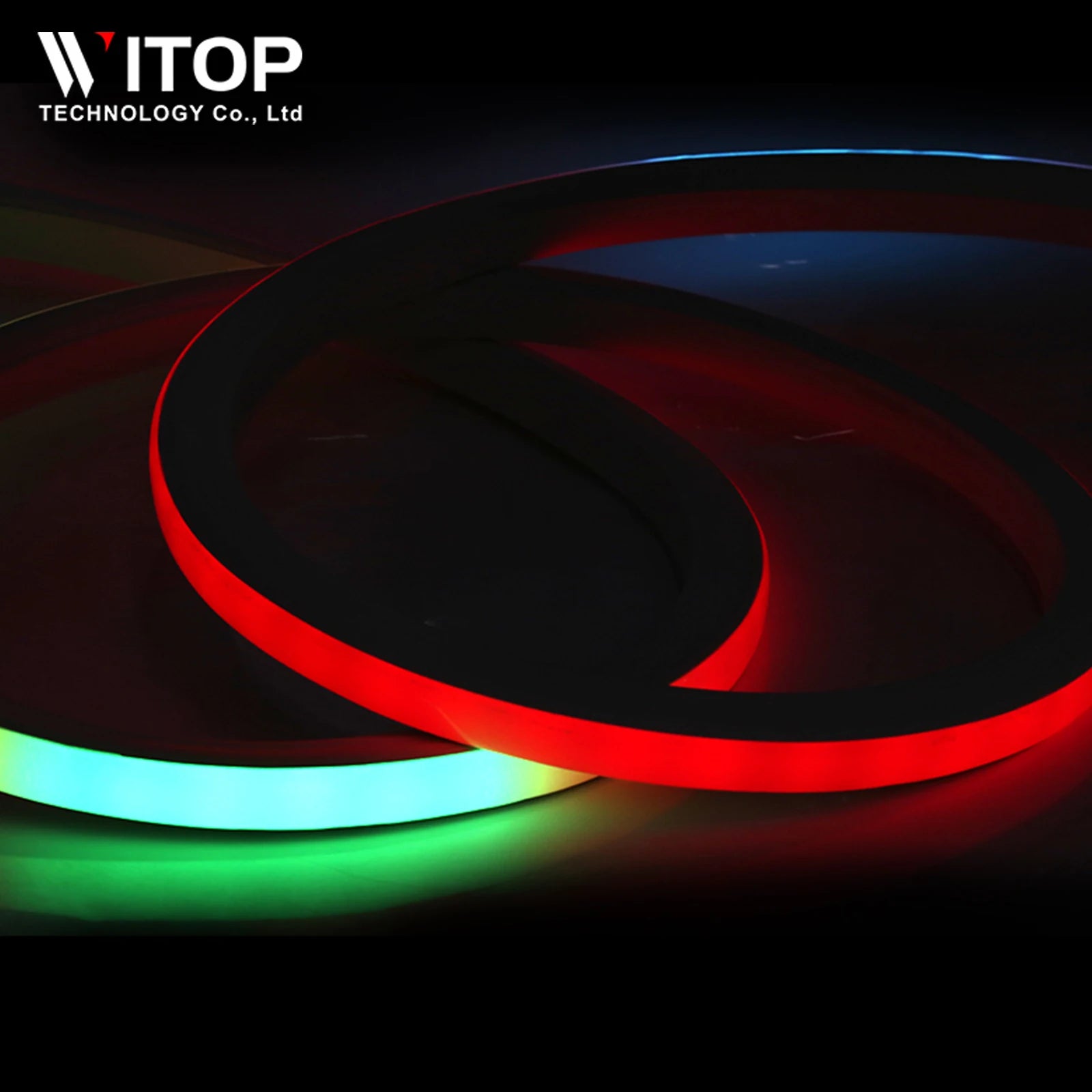 WITOP Manufacturer Wholesale IP67 Rgbic Flexible Strips for Bedroom Wall Buildings Ambient 12v Neon Flex Strip Led Rope Light