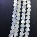 SP4238 White MOP Shell Heart BeadsMother of Pearl Heart Shaped Beads