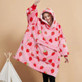 Home Textile China Hooded Wearable Sweatshirt Customized  Flannel Sherpa Men Oversize Blanket Hoodie