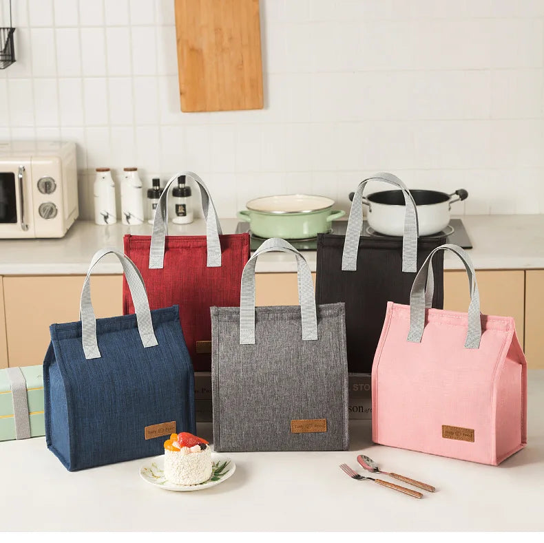 WAALUU Custom Reusable Lunch Cooler Bag Thermal Lunch Tote Bag Simple and New Fashion Lunch Bag Insulated