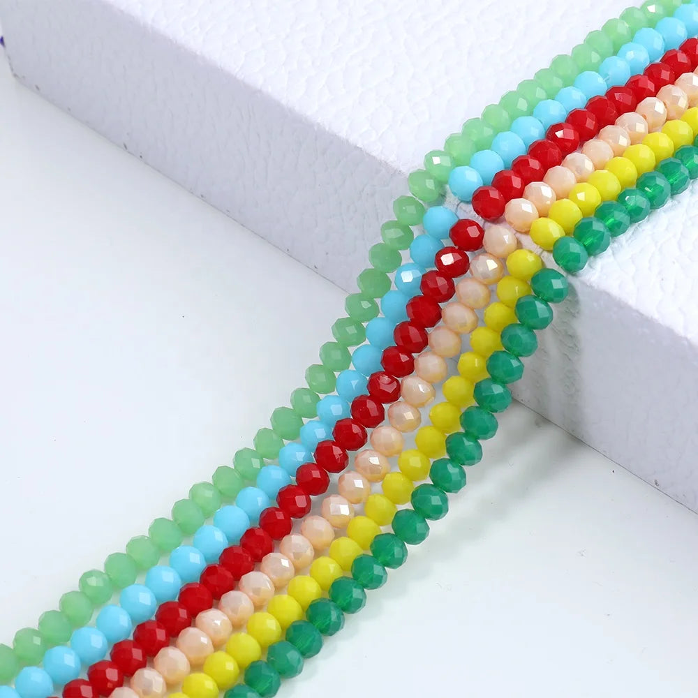 4mm 6mm 8mm Wholesale Custom 6mm Crystal Glass Loose Beads for Necklace Jewelry Making