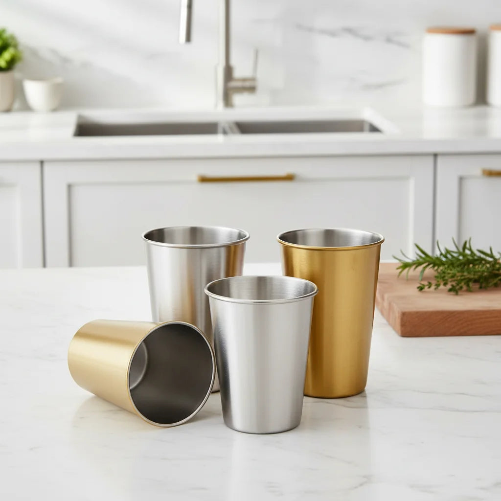 Wholesale Single Wall Custom Logo Colorful Beer Cup Stainless Steel Cups Coffee Pint Cup