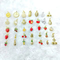 CZ9076 Mini 3D Enamel Lemon Pizza Cherry Pineapple Durian Dragon Fruit Strawberry Colorful Charm Pendant for Kids Jewelry Making