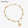 VIANRLA 925 Bracelet Silver Jewelry Cross Pendant Bracelet Religious Style for Girl Daily Bracelet Drop Shipping Free Laser Logo